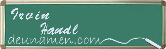 Irvin Handl Visitenkarte